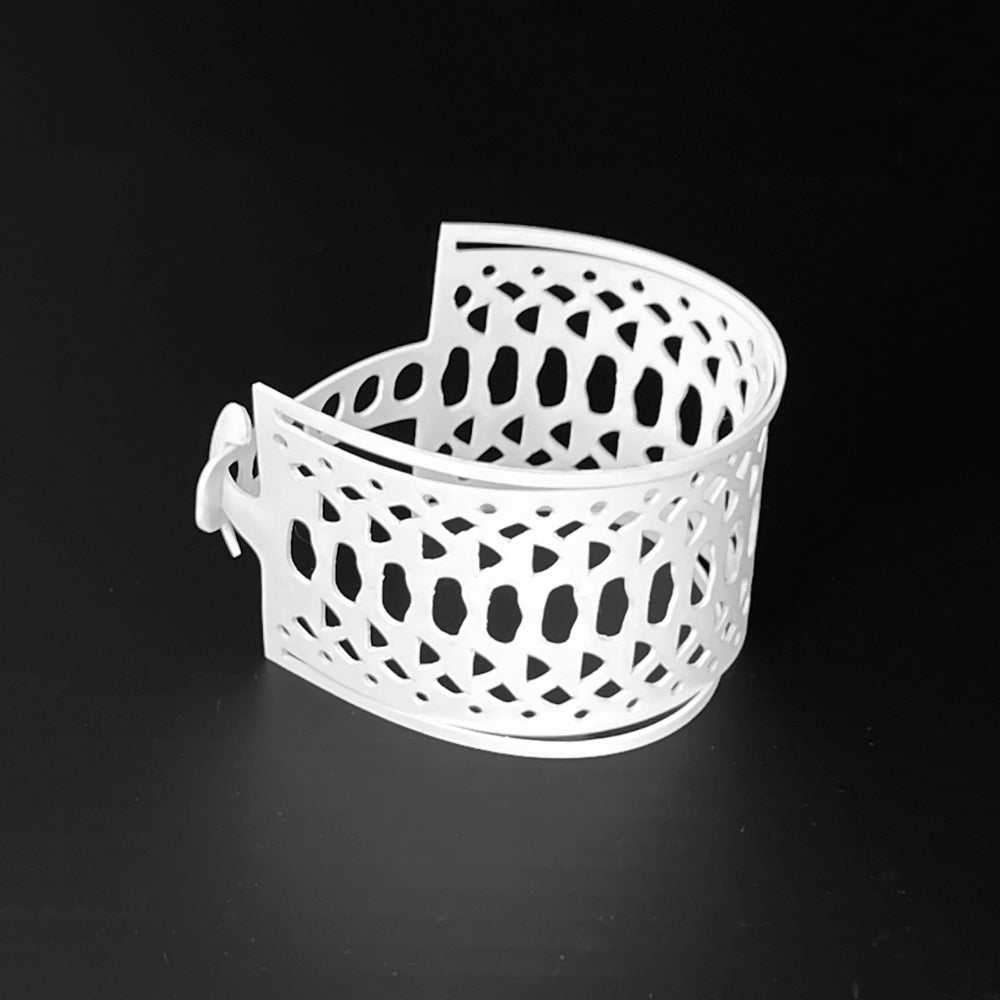 Snakeskin Bracelet handcrafted in White Verdasil® | Verdacious - Bold By Design | Sustainable Fashion Jewelry |  KADEN & KAI®