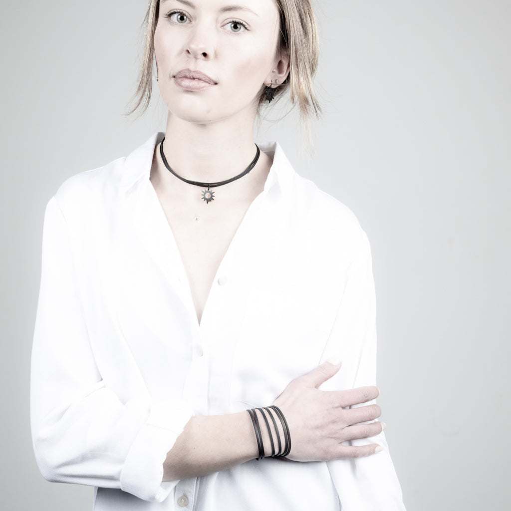 Eclipse Bicycle Tube Necklace