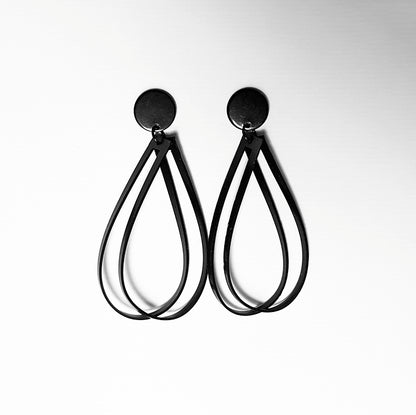 Super Sonic Earrings handcrafted in Black Verdasil® | Verdalure - Designs That Elevate | Sustainable Fashion Jewelry |  KADEN & KAI®