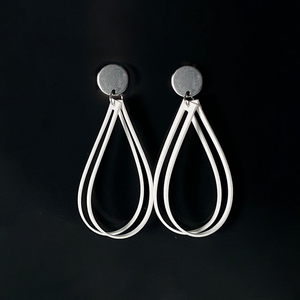 Super Sonic Earrings handcrafted in White Verdasil® | Verdalure - Designs That Elevate | Sustainable Fashion Jewelry |  KADEN & KAI®