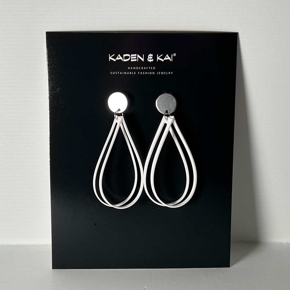 Super Sonic Earrings handcrafted in White Verdasil® | Verdalure - Designs That Elevate | Sustainable Fashion Jewelry |  KADEN & KAI®