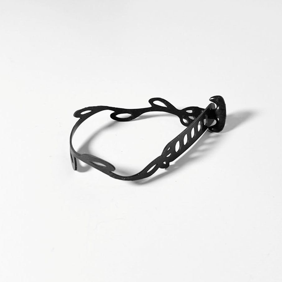 Sweet Ivy Bracelet handcrafted in Black Verdasil™, Verdari™ collection — Designed For Motion. Performance jewelry by KADEN & KAI®.
