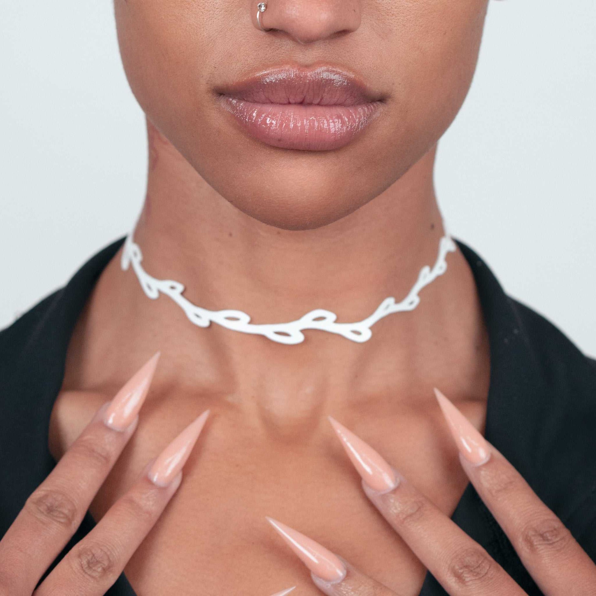 Sweet Ivy Choker Necklace handcrafted in White Verdasil® | Verdari - Designed for Motion | Sustainable Fashion Jewelry |  KADEN & KAI®
