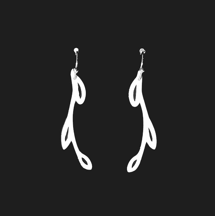 Sweet Ivy Earrings handcrafted in White Verdasil® | Verdari - Designed for Motion | Sustainable Fashion Jewelry |  KADEN & KAI®