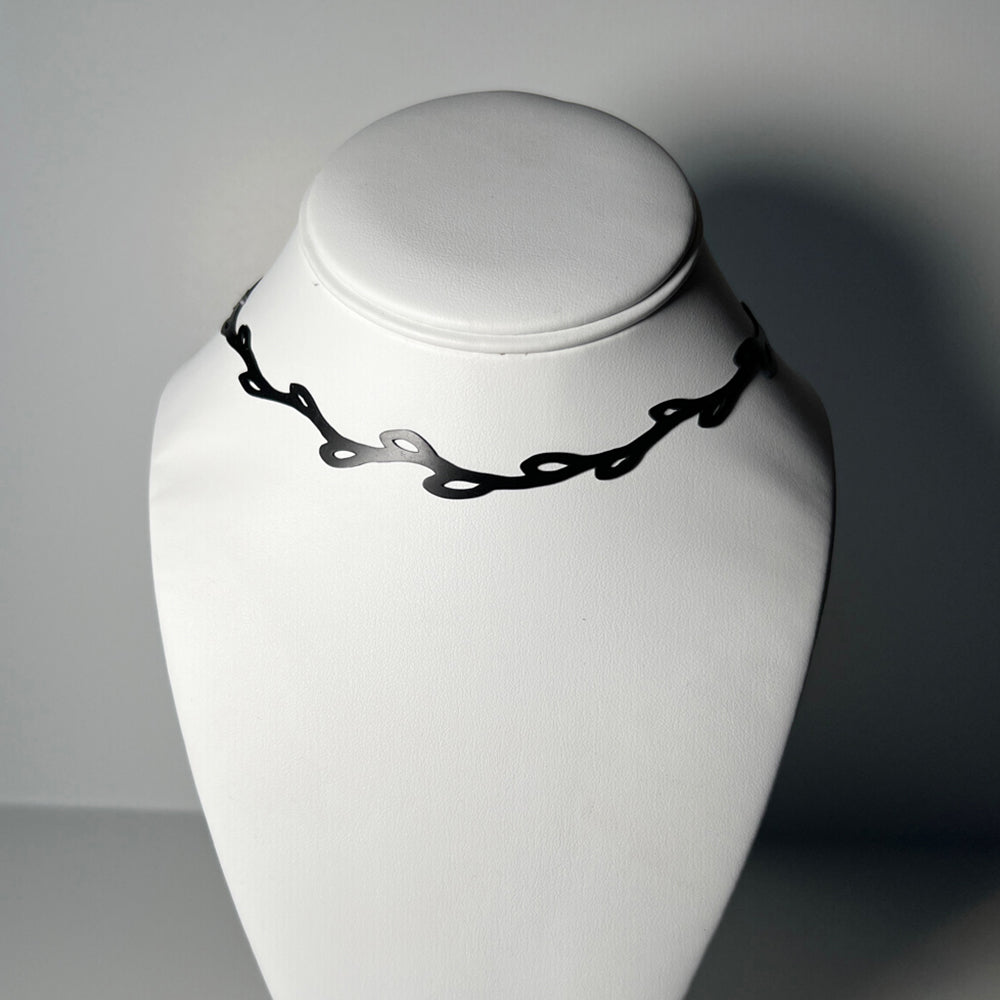 Sweet Ivy Scoop Necklace handcrafted in Black Verdasil™, Verdalux™ collection — Designs That Elevate. Performance jewelry by KADEN & KAI®.