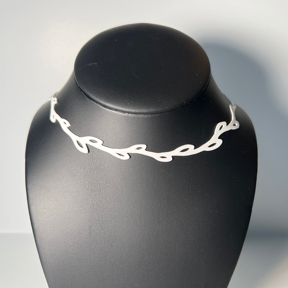 Sweet Ivy Scoop Necklace handcrafted in White Verdasil® | Verdalure - Designs That Elevate | Sustainable Fashion Jewelry |  KADEN & KAI®