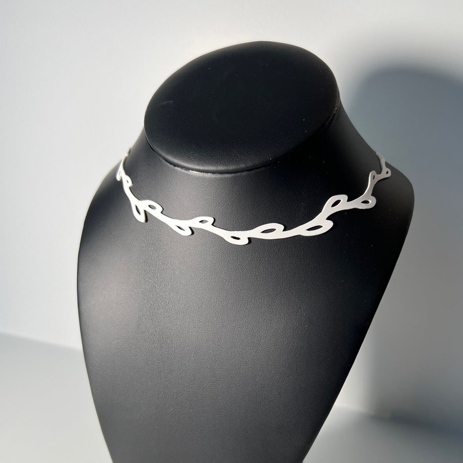 Sweet Ivy Scoop Necklace handcrafted in White Verdasil® | Verdalure - Designs That Elevate | Sustainable Fashion Jewelry |  KADEN & KAI®