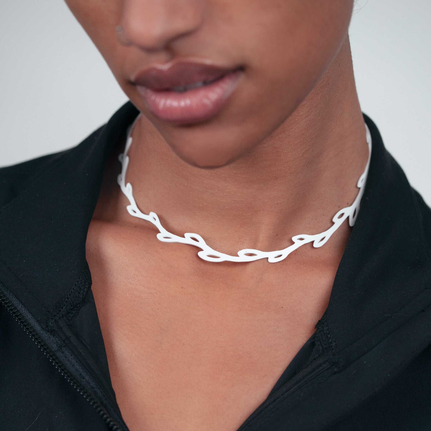 Sweet Ivy Scoop Necklace handcrafted in White Verdasil® | Verdalure - Designs That Elevate | Sustainable Fashion Jewelry |  KADEN & KAI®