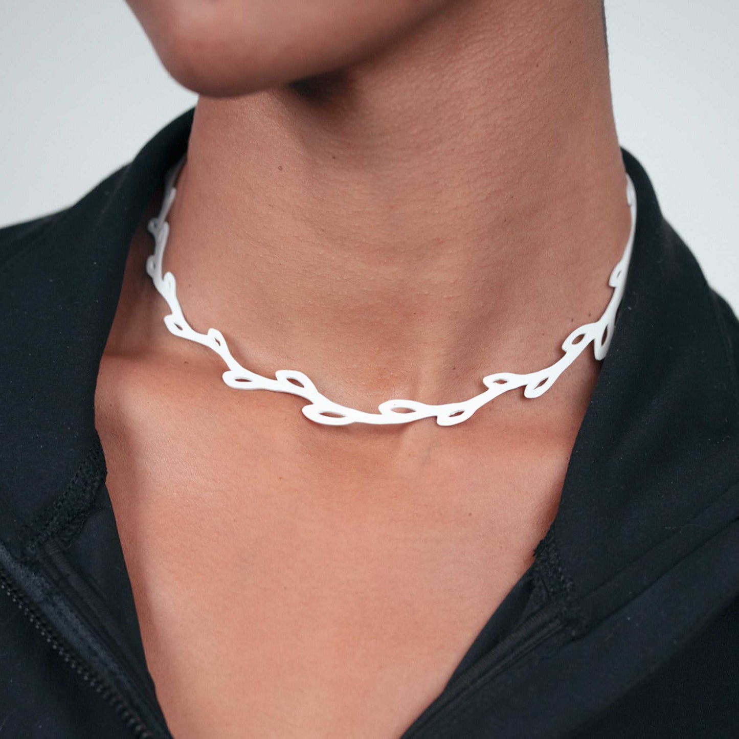 Sweet Ivy Scoop Necklace handcrafted in White Verdasil® | Verdalure - Designs That Elevate | Sustainable Fashion Jewelry |  KADEN & KAI®