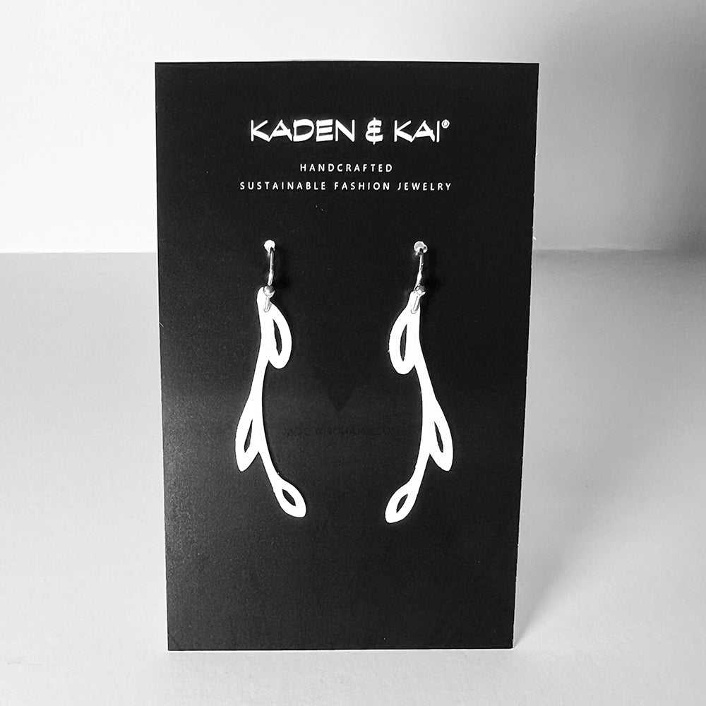 Sweet Ivy Earrings handcrafted in White Verdasil® | Verdari - Designed for Motion | Sustainable Fashion Jewelry |  KADEN & KAI®