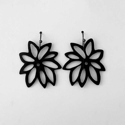 Tropical Flower Earrings handcrafted in White Verdasil™, Verdalux™ collection — Designs That Elevate. Performance jewelry by KADEN & KAI®.