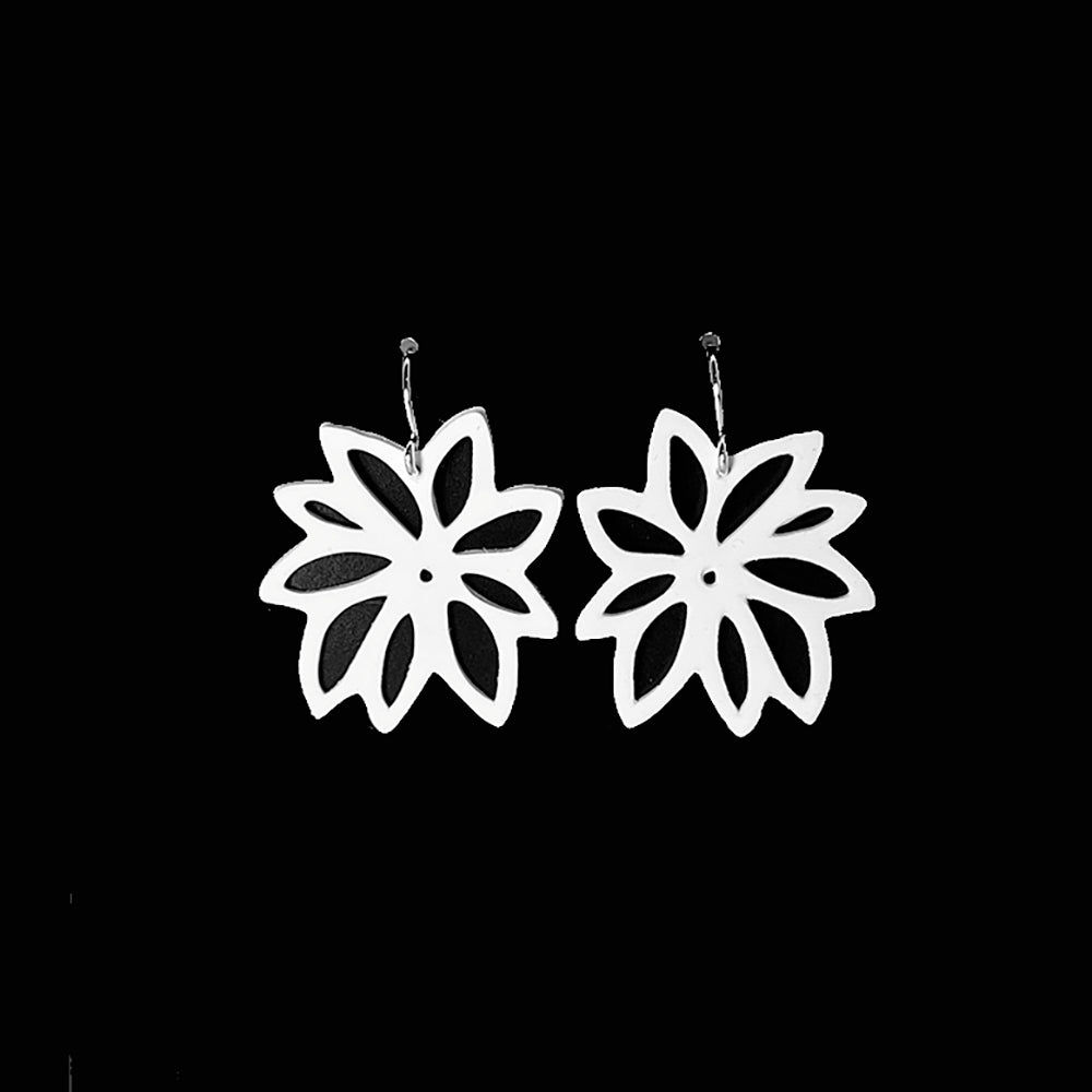 Tropical Flower Earrings handcrafted in White Verdasil® | Verdalure - Designs That Elevate | Sustainable Fashion Jewelry |  KADEN & KAI®
