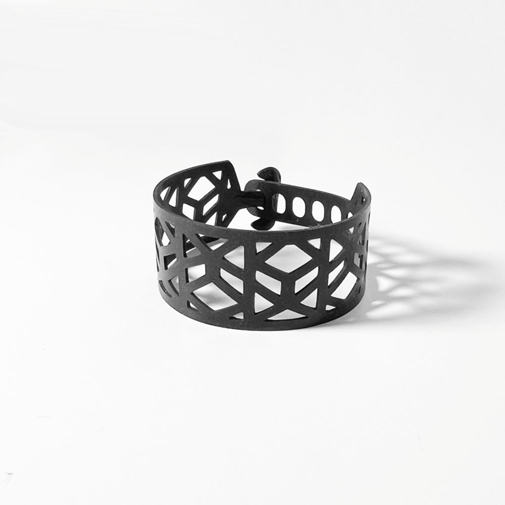 Tropical Vine Bracelet handcrafted in Black Verdasil™, Verdari™ collection — Designed For Motion. Performance jewelry by KADEN & KAI®.