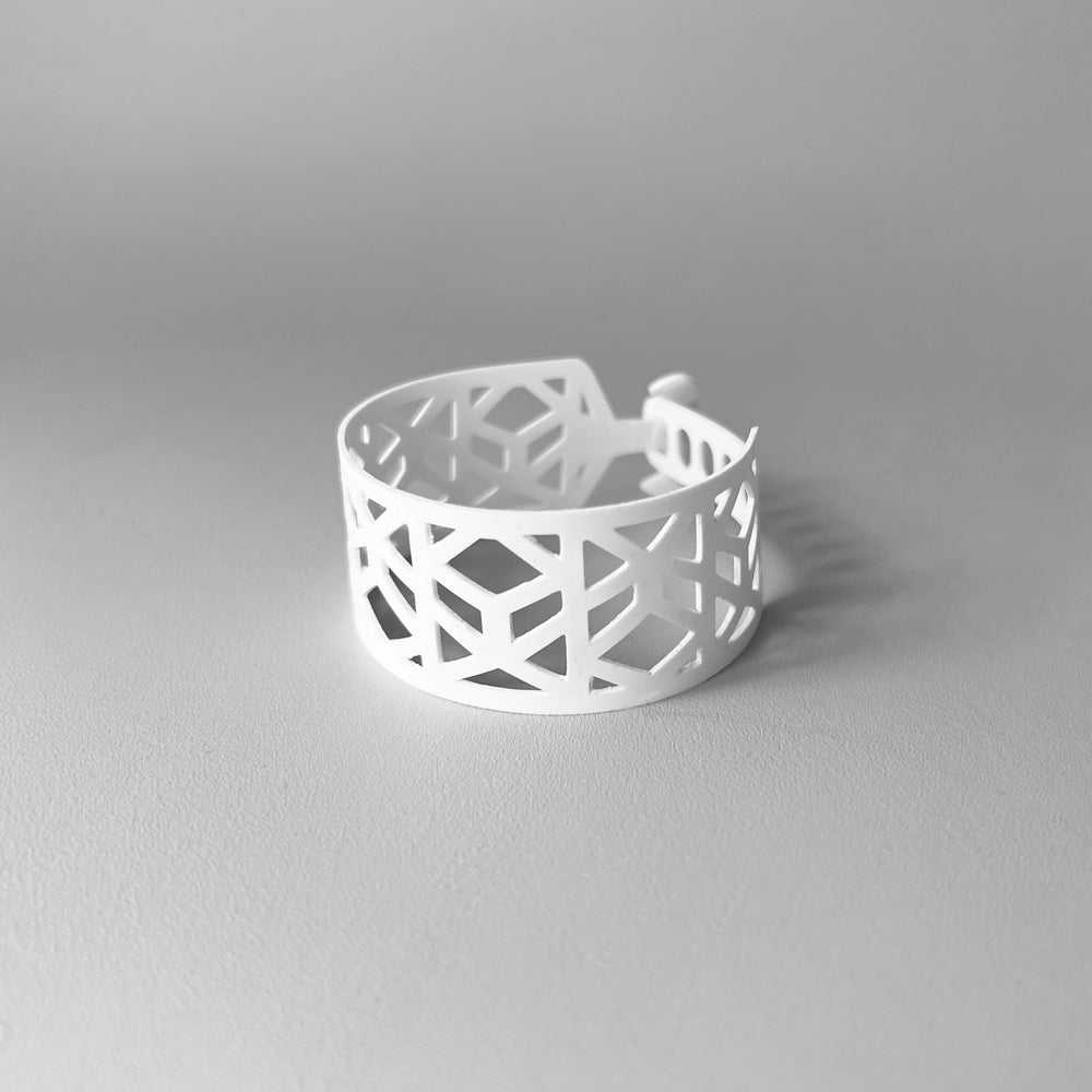 Tropical Vine Bracelet handcrafted in White Verdasil™, Verdari™ collection — Designed For Motion. Performance jewelry by KADEN & KAI®.