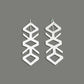 Tropical Vine Earrings handcrafted in White Verdasil™, Verdari™ collection — Designed For Motion. Performance jewelry by KADEN & KAI®.