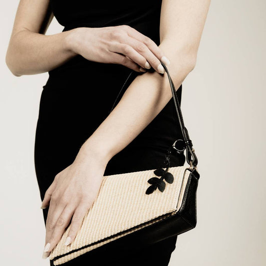 Twirly Twig Bag Charm keychains handcrafted from upcycled bicycle tubes.