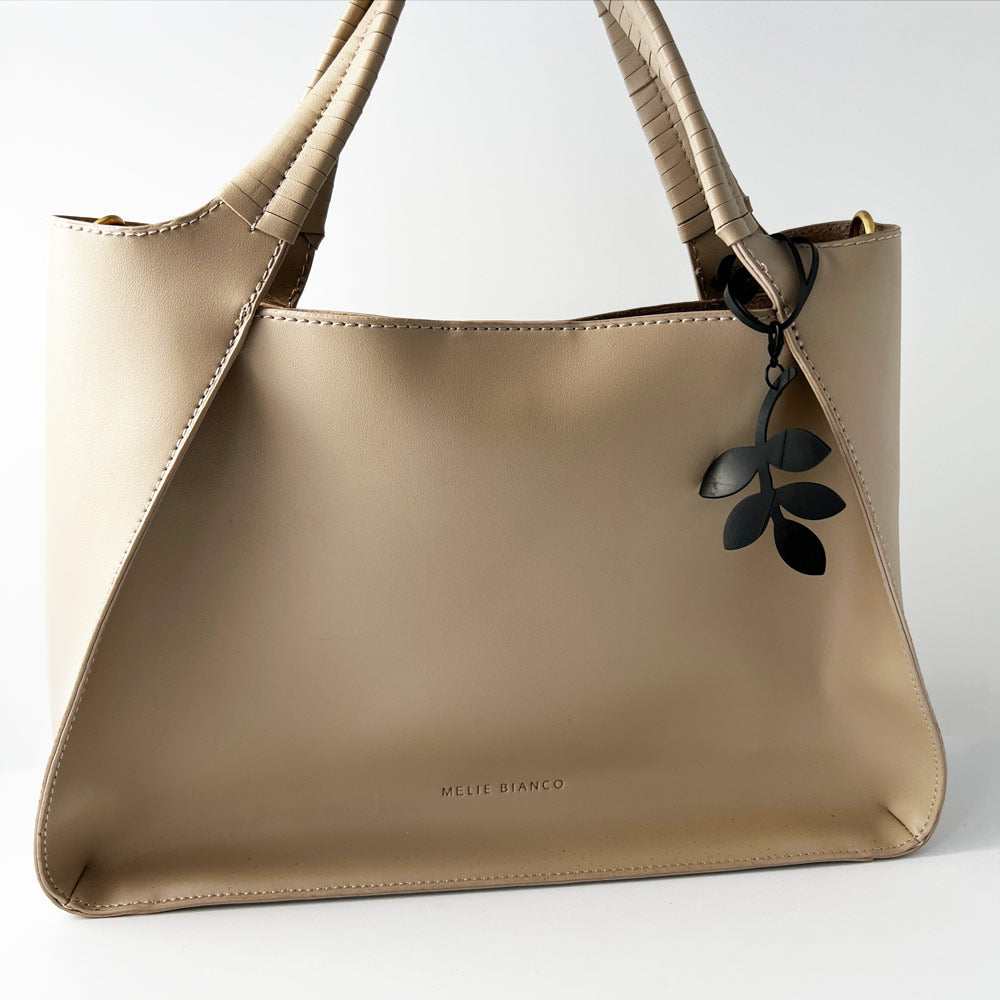 Twirly Twig Bag Charm keychains handcrafted from upcycled bicycle tubes.