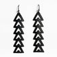 Full View of Momentum Black Triangle Earrings | Sustainable Fashion Jewelry | Kaden & Kai