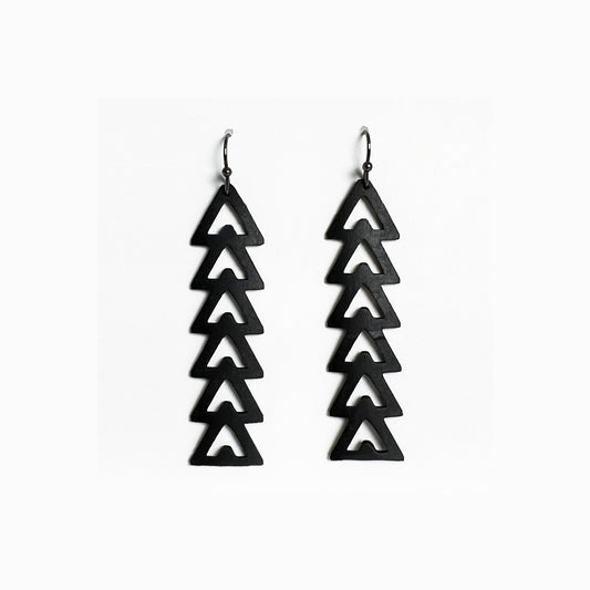 Momentum Art Deco Earrings | Wearable Art Jewelry | Upcycled Jewelry | Kaden & Kai
