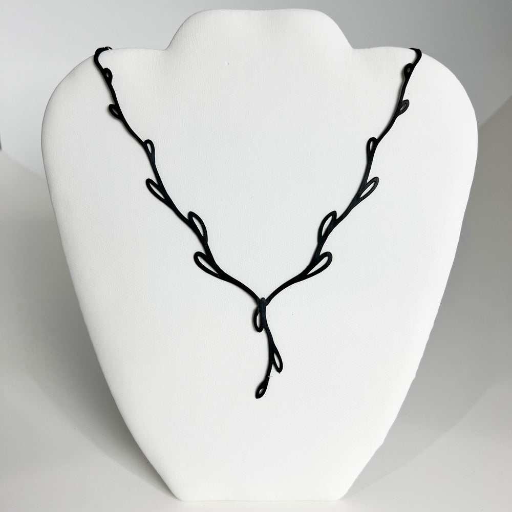 Front View of Sweet Ivy Lariat Necklace | Sustainable Fashion Jewelry | Kaden & Kai