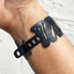 Back Side of Zebra Bicycle Tube Bracelet | Sustainable Fashion Jewelry | Kaden & Kai