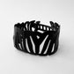 Front View of Zebra Bicycle Tube Bracelet | Sustainable Fashion Bracelet | Kaden & Kai