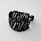 Left Side View of Zebra Bicycle Tube Bracelet | Upcycled Bracelet | Kaden & Kai