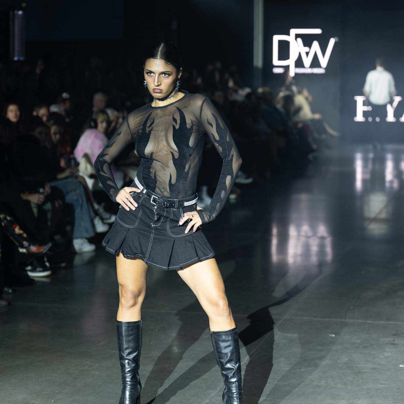 Kaden & Kai Fierce Choker and Earrings Worn by Model on Runway at Denver Fashion Week