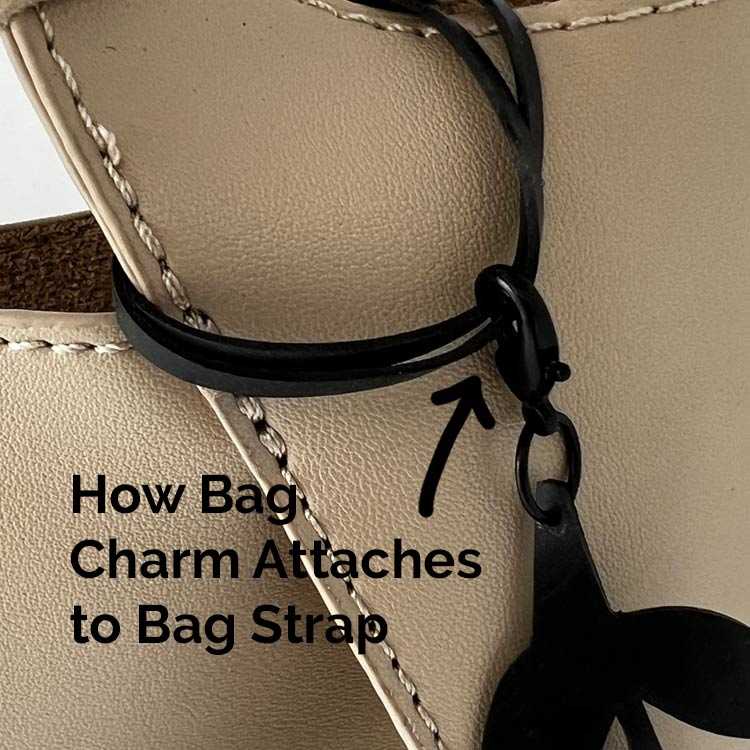 How Bag Charm Attaches to Bag Strap | Sustainable Fashion Accessory | Kaden & Kai