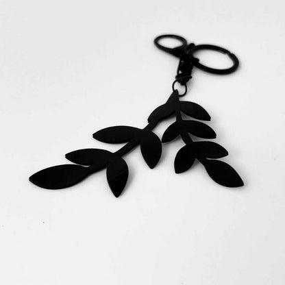 Front View of Cascading Vine Bicycle Tube Key Chain | Sustainable Fashion Bag Charm | Vine Collection |Kaden & Kai