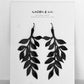 Cascading Vine Bicycle Tube Earrings on Display Card | Sustainable Fashion Earrings | Kaden & Kai