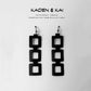 Chain Reaction Bicycle Tube chain link Earrings on Display Card | Geometric Earrings | Kaden & Kai