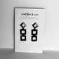 Diamond+Chain Bicycle Tube Earrings on Display Card | Sustainable Fashion Earrings | Kaden & Kai