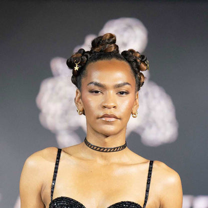 Diver Down Bicycle Tube Geometric Choker on the runway at Fashion Week | Sustainable Fashion Jewelry | Kaden & Kai