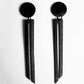 Close-up of Exclaim Bicycle Tube Earrings on Steel Post | Sustainable Fashion Earrings | Kaden & Kai