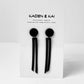 Exclaim Bicycle Tube Earrings on Display Card | Sustainable Fashion Earrings | Kaden & Kai