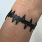 Fierce Bicycle Tube Thorn Bracelet on Wrist | Upcycled Jewelry | Kaden & Kai