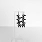 Fierce Thorn Bicycle Tube Earrings on Stand | Sustainable Fashion Earrings | Kaden & Kai