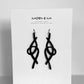 Fire+Whimsy Bicycle Tube Earrings on Display Card | Sustainable Fashion Earrings | Kaden & Kai