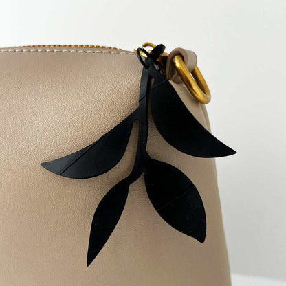 Close-Up of Olive Branch Bag Charm | Sustainable Fashion Accessory | Kaden & Kai