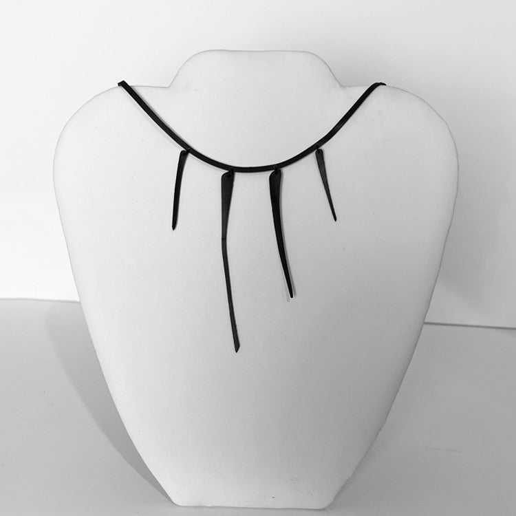 Saber Tooth Choker Necklace Made from Bicycle Tubes | Sustainable Fashion Jewelry | Kaden & Kai