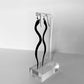 Back of Snake Charm Bicycle Tube Earrings on Stand | Sustainable Fashion Earrings | Kaden & Kai