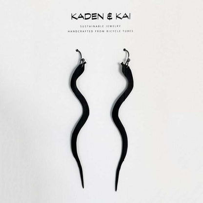 Snake Charm Bicycle Tube Earrings