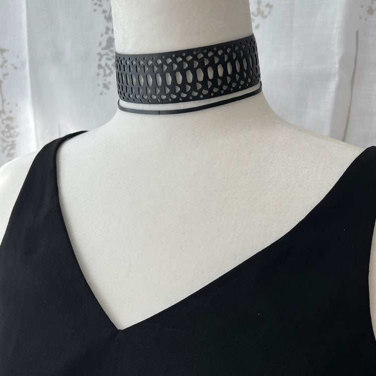 Snakeskin Bicycle Tube Choker on Mannequin | Sustainable Fashion Jewelry | Kaden & Kai