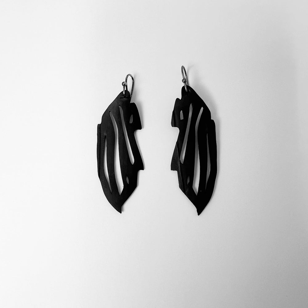 Zebra Bicycle Tube Earrings | Sustainable Jewelry | Kaden & Kai