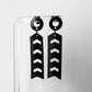 Chevron Bicycle Tubes Earrings on Stand | Sustainable Fashion Jewelry | Kaden & Kai