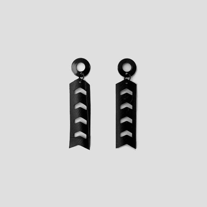 Chevron Bicycle Tubes Earrings | Sustainable Fashion Jewelry | Kaden & Kai