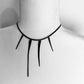 Saber Tooth Choker Necklace Made from Bicycle Tubes | Sustainable Fashion Jewelry| Kaden & Kai