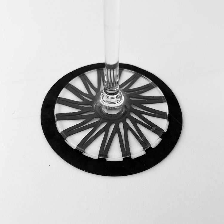 Coasters handcrafted from upcycled bicycle tubes.