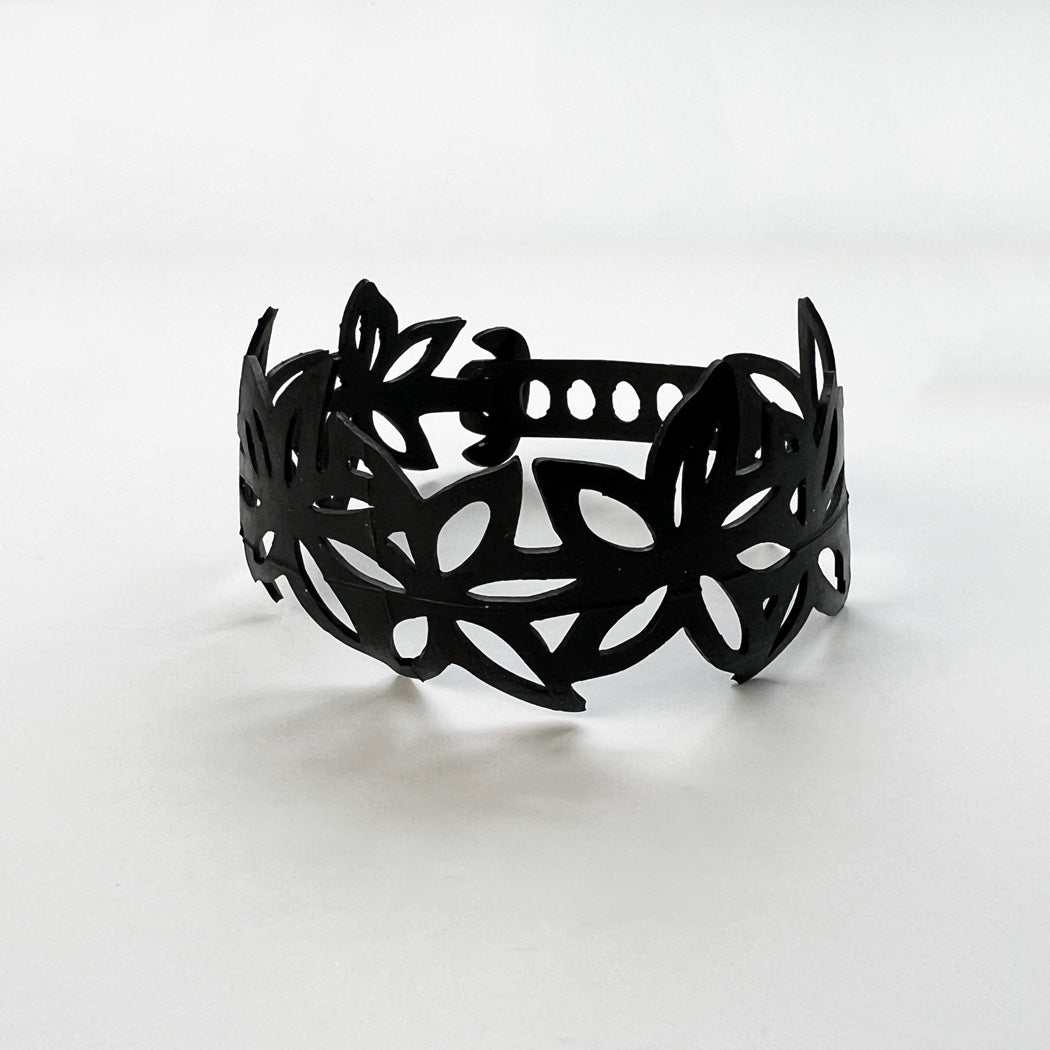 Wildflower Bracelet handcrafted in Black Verdasil™, Verdacious™ collection — Bold By Design. Performance jewelry by KADEN & KAI®.